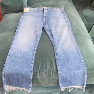 NWT Mother The Insider Crop Step Fray size 34